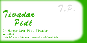 tivadar pidl business card